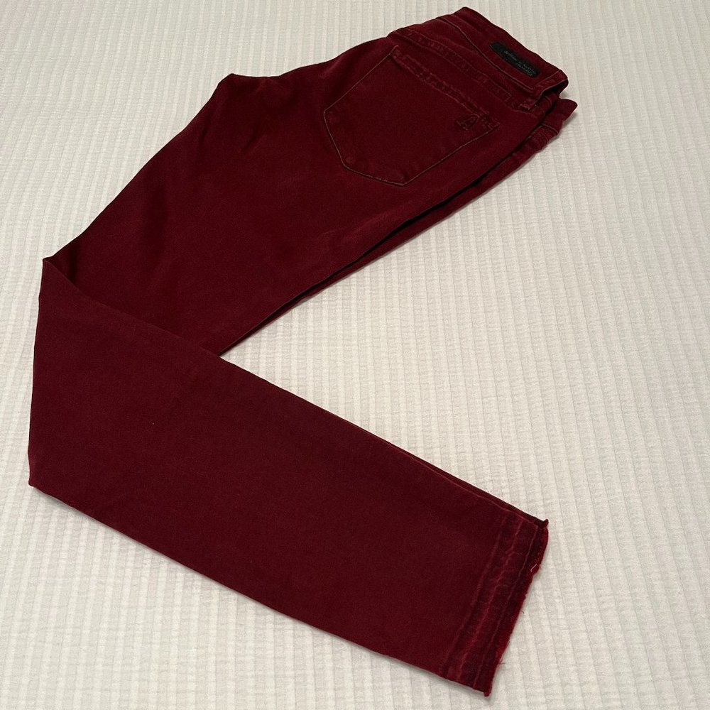 Articles of Society Skinny Cranberry Raw Hem Skinny Jeans Size 25